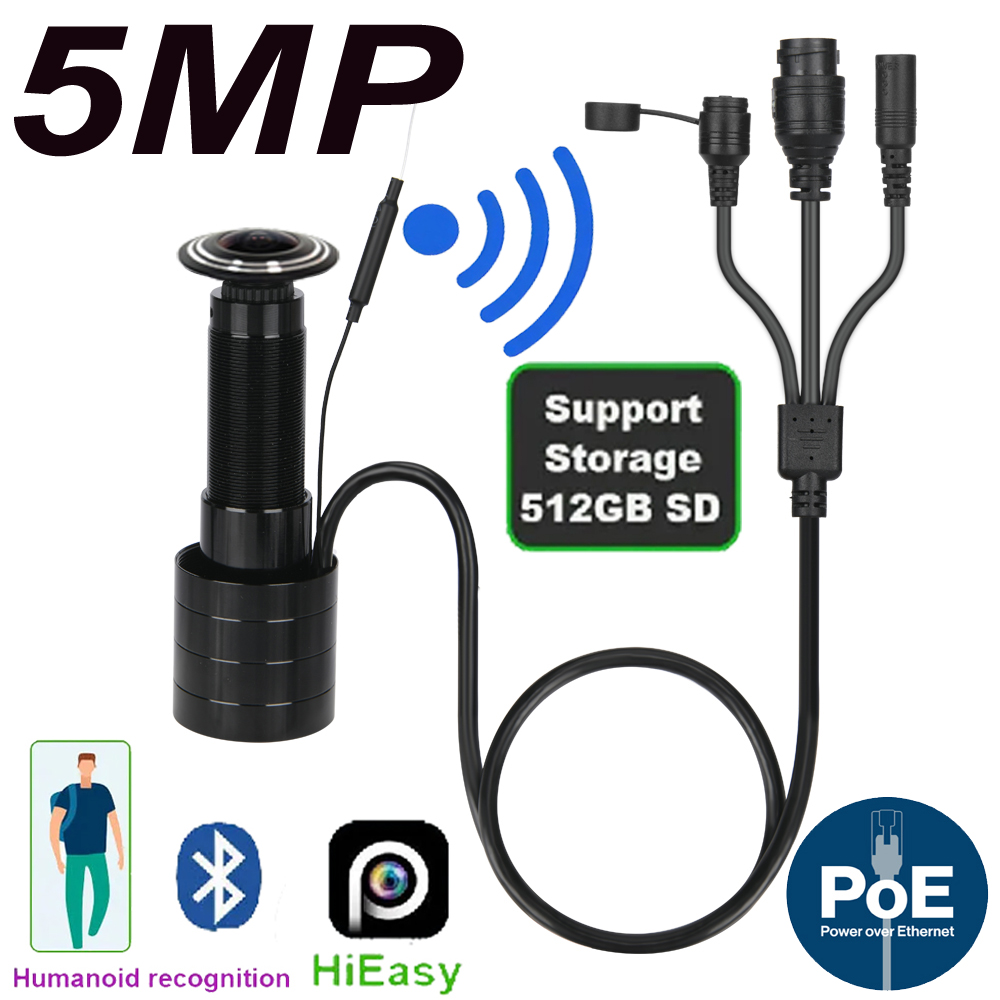 Home Security Wireless Cameras - 5MP Door Eye IP POE Camera