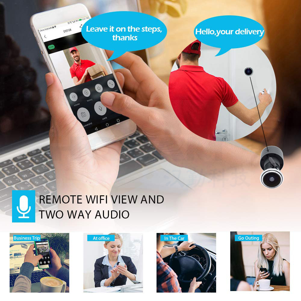 5MP Door Eye IP POE Camera Min - đánh giá và giá Home Security Wireless Cameras