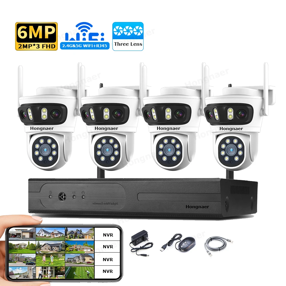2026 Hongnaer 6MP 4CH 3 Lens 2 - đánh giá và giá Home Security Wireless Cameras
