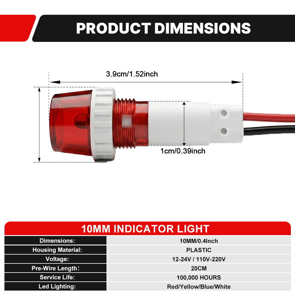 FILN 3PCS 10mm Threaded LED In - đánh giá và giá Home Security Companies Near Me