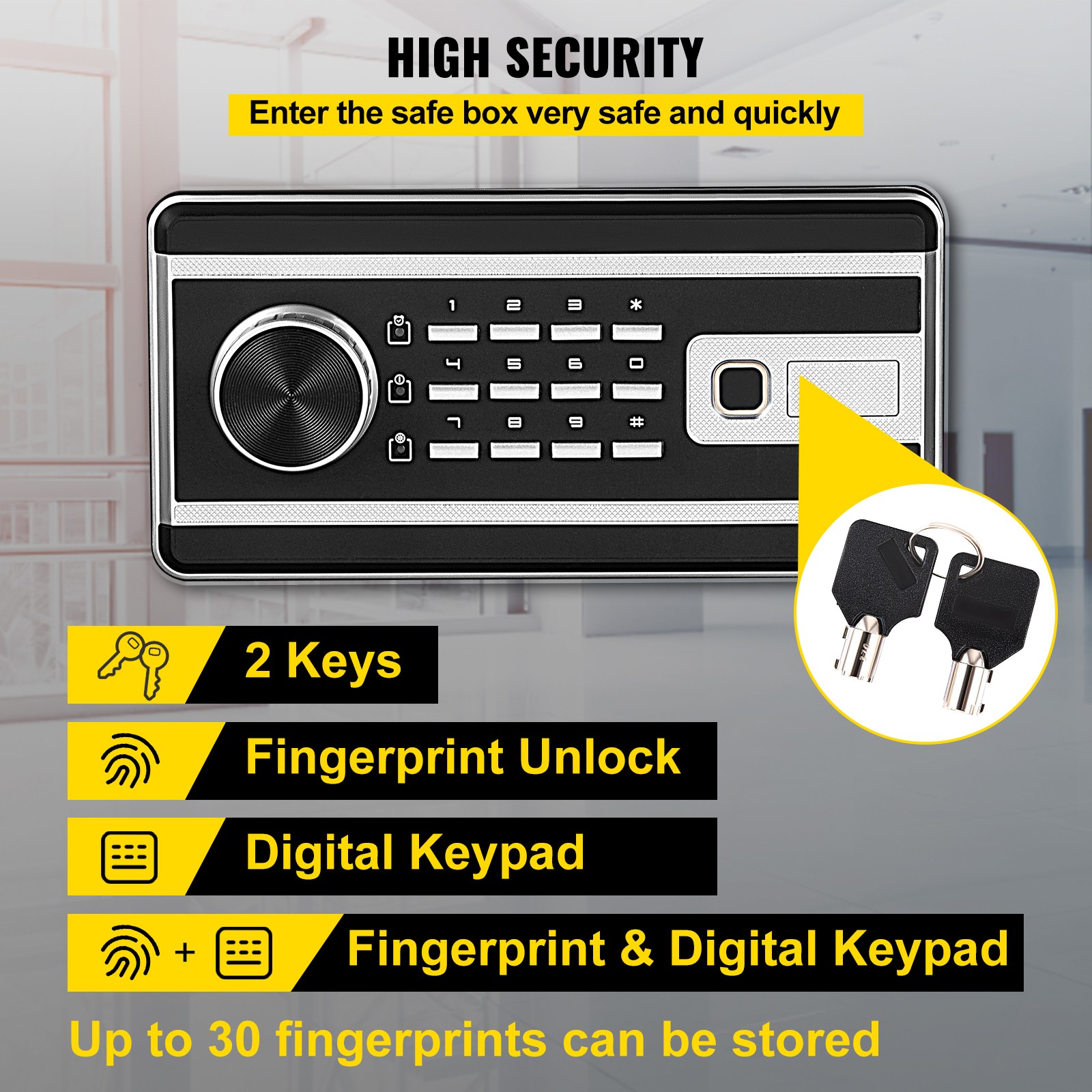 Safe Box Lock Security 2.1 Cub - đánh giá và giá Home Security Key