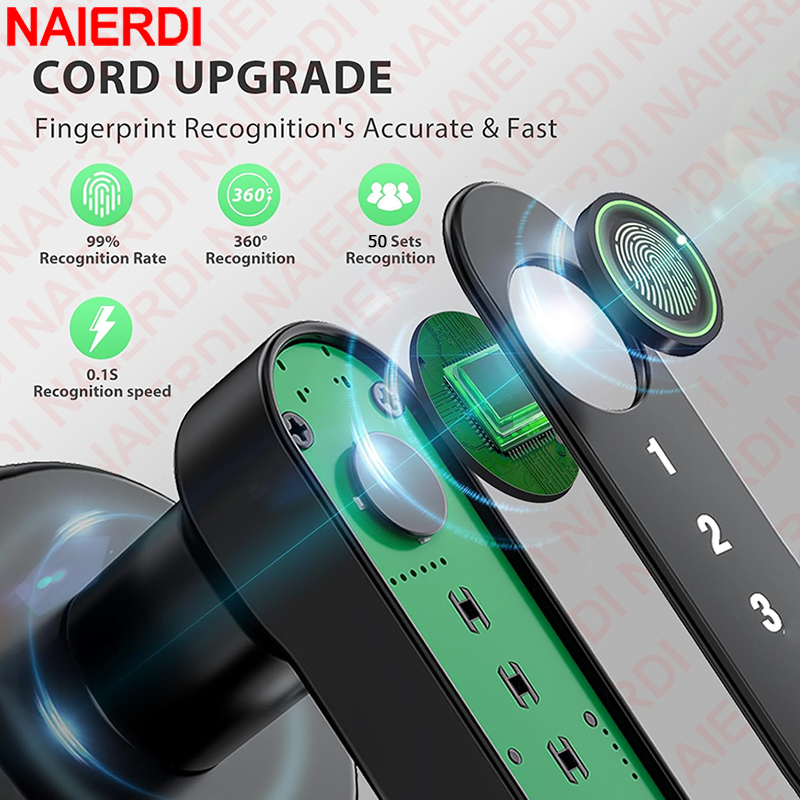 NAIERDI Smart Fingerprint Door - đánh giá và giá Home Security Key