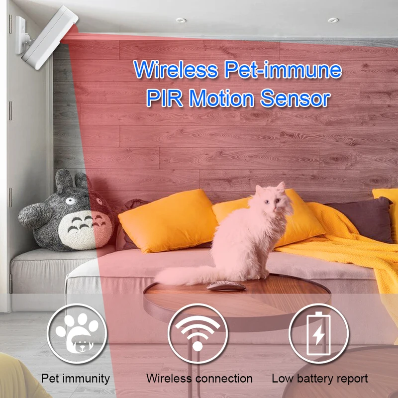 White Wireless 433MHz Infrared - đánh giá và giá Home Security Adt